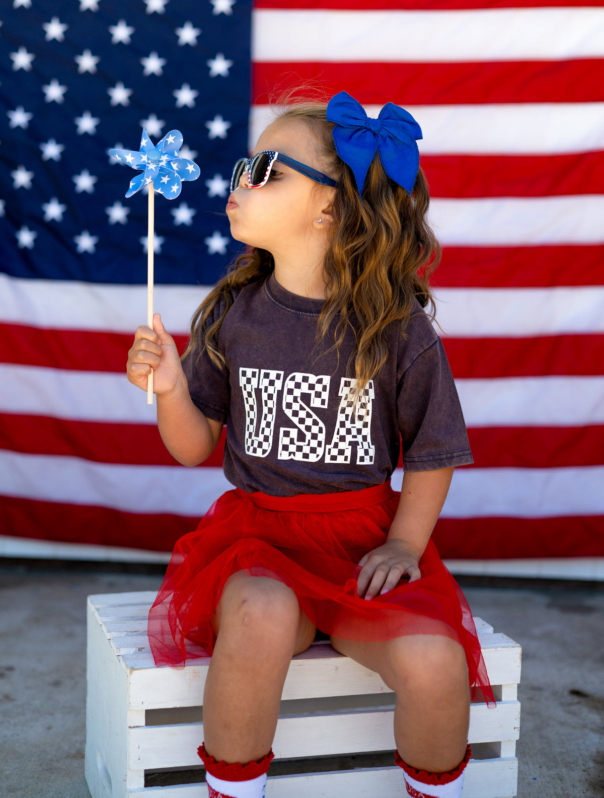 Checkered USA | Stonewash